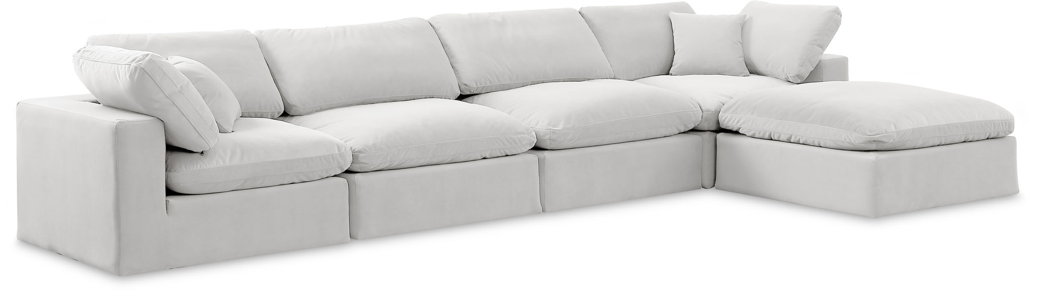 Comfy - 5 Piece Velvet Modular Sectional With Chaise - Urban Living Furniture (Los Angeles, CA)