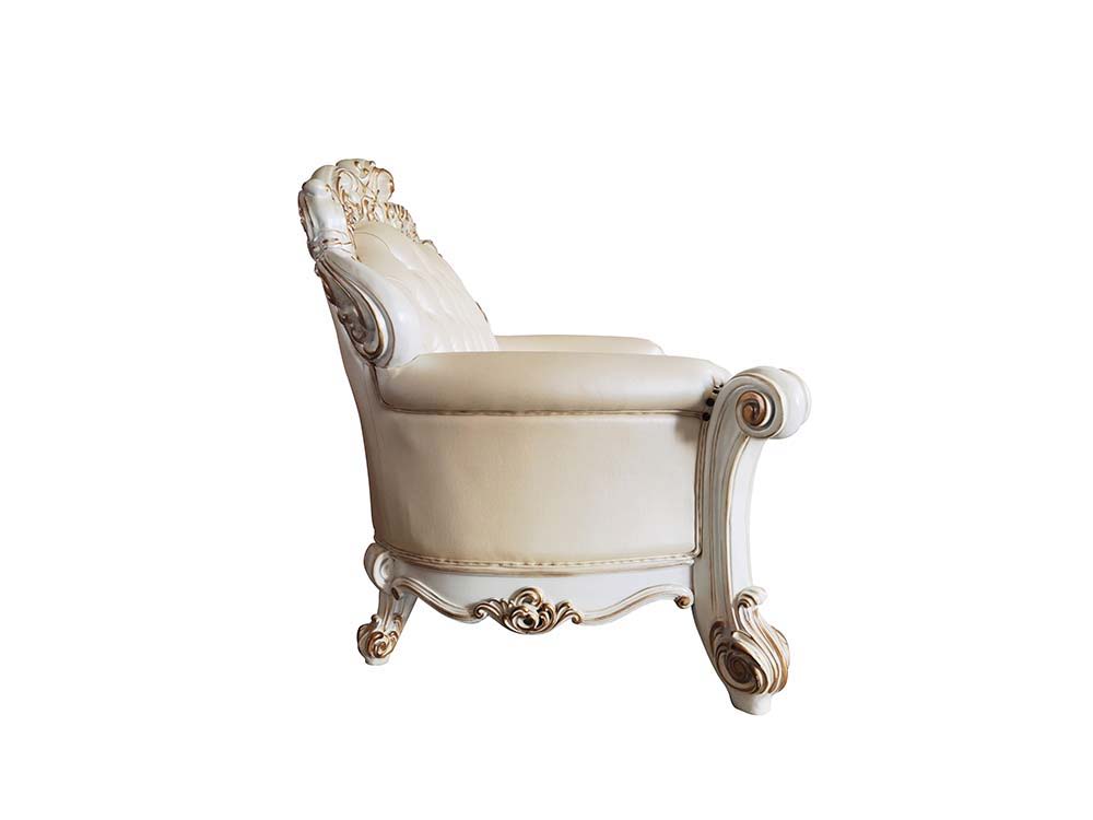 Vendom - Loveseat - Champagne PU & Antique Pearl Finsih - Urban Living Furniture (Los Angeles, CA)