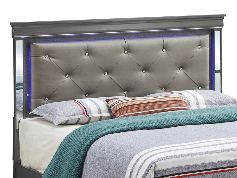 Bed With LED Light Accents Headboard - Urban Living Furniture (Los Angeles, CA)