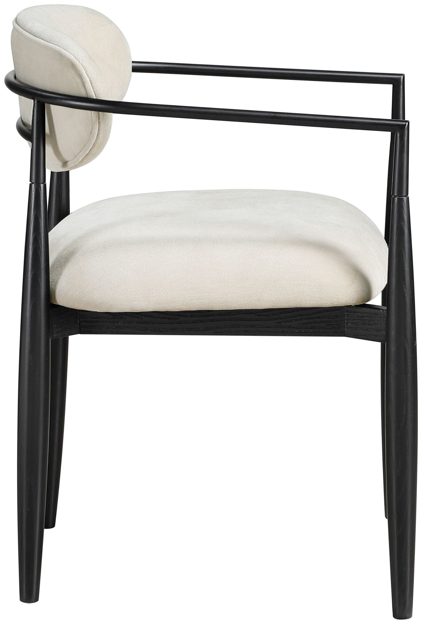 Riccio - Fabric Dining Arm Chair (Set of 2) - Black Frame - Urban Living Furniture (Los Angeles, CA)
