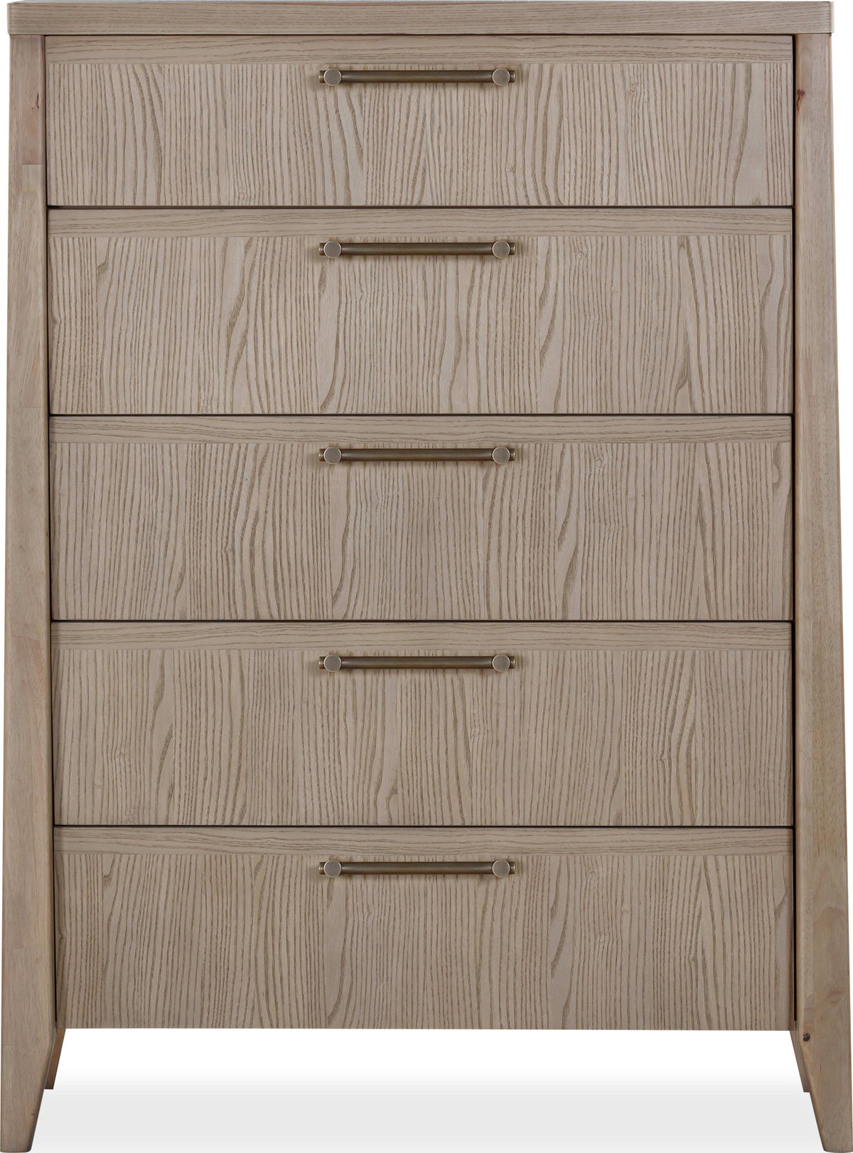 Sumire - Five Drawer Ash Wood Chest - Ginger