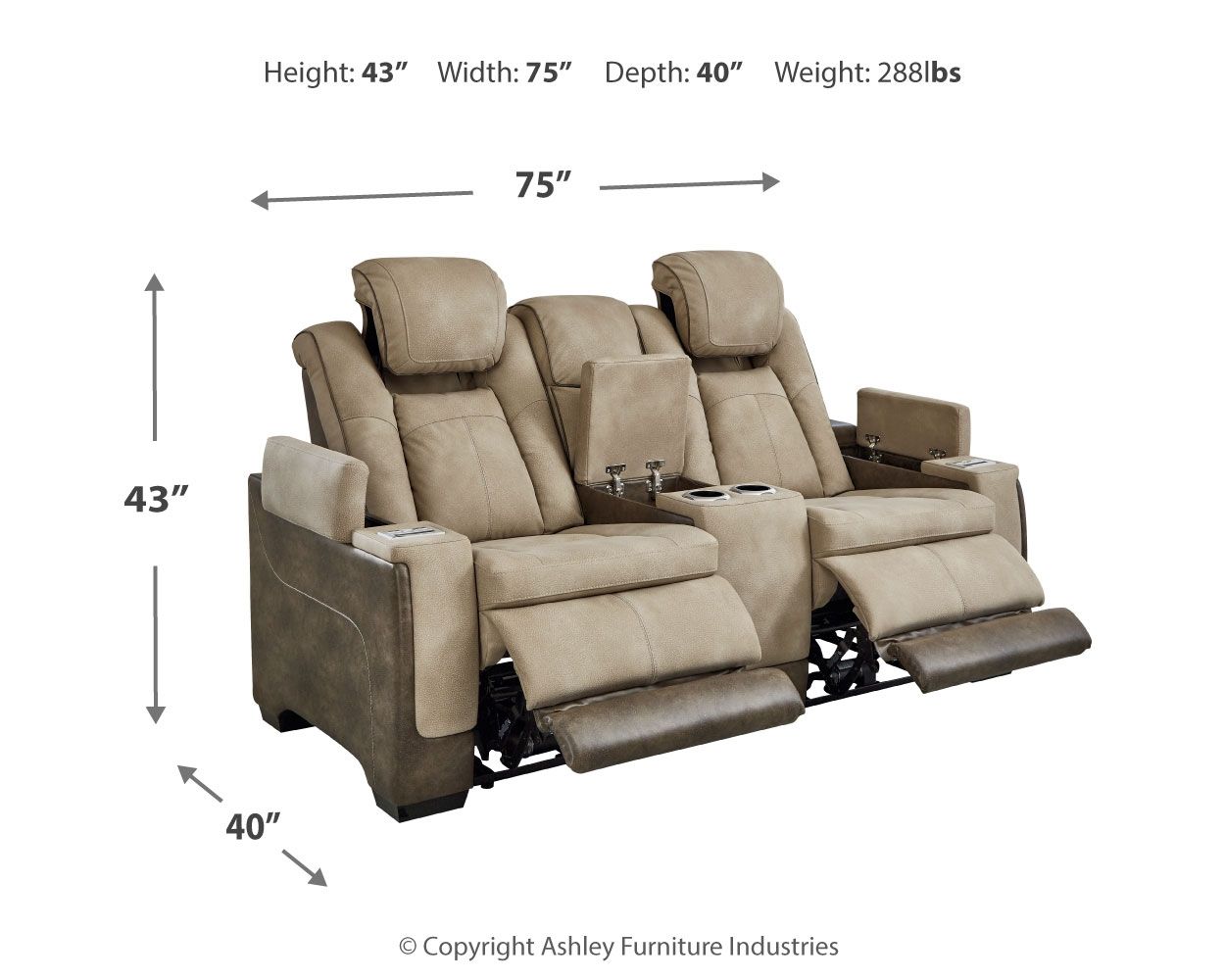 Next-Gen Durapella - Power Reclining Loveseat - Urban Living Furniture (Los Angeles, CA)