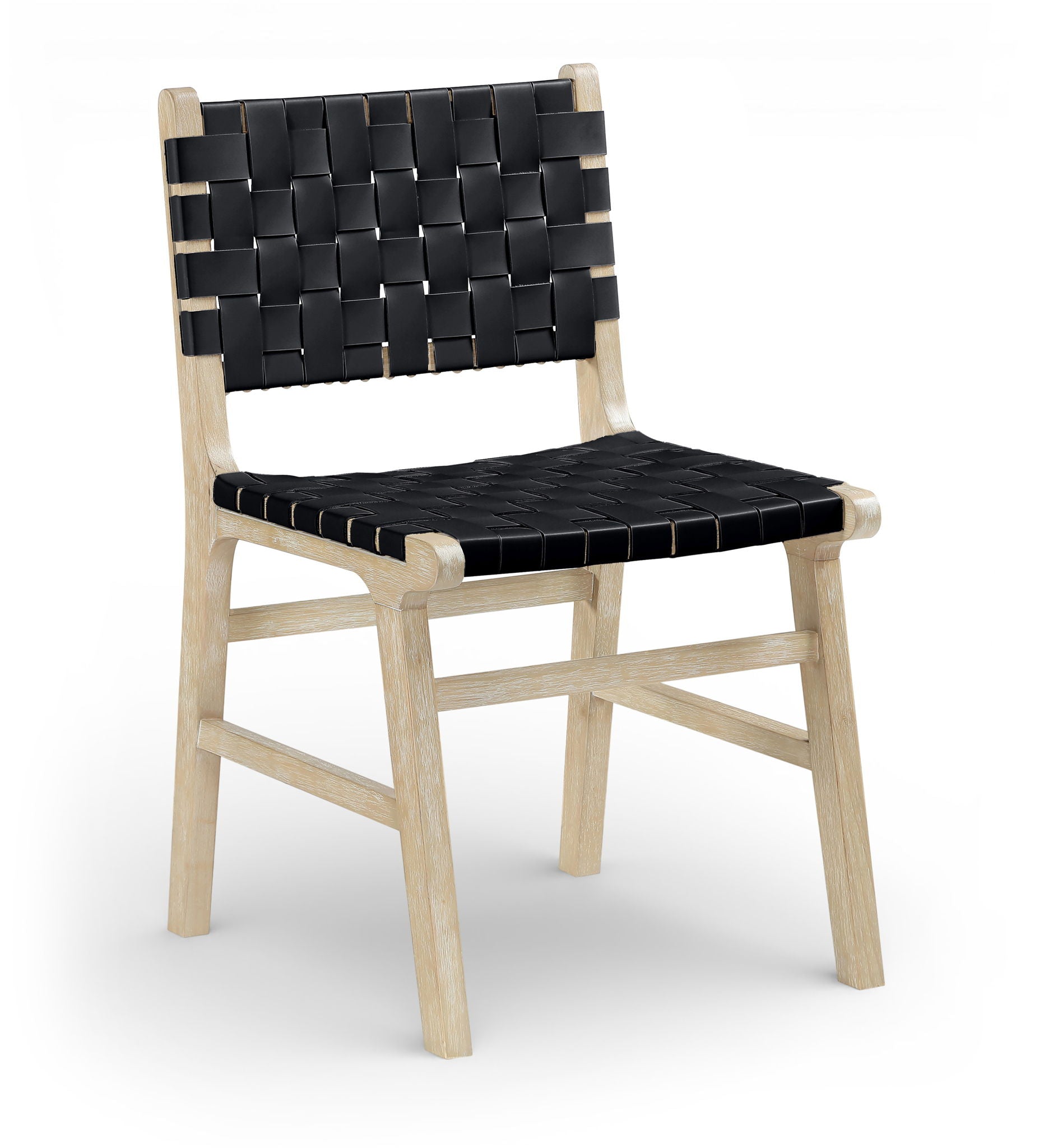 Entwine - Vegan Leather Upholstered Dining Chair - Painted Natural - Urban Living Furniture (Los Angeles, CA)