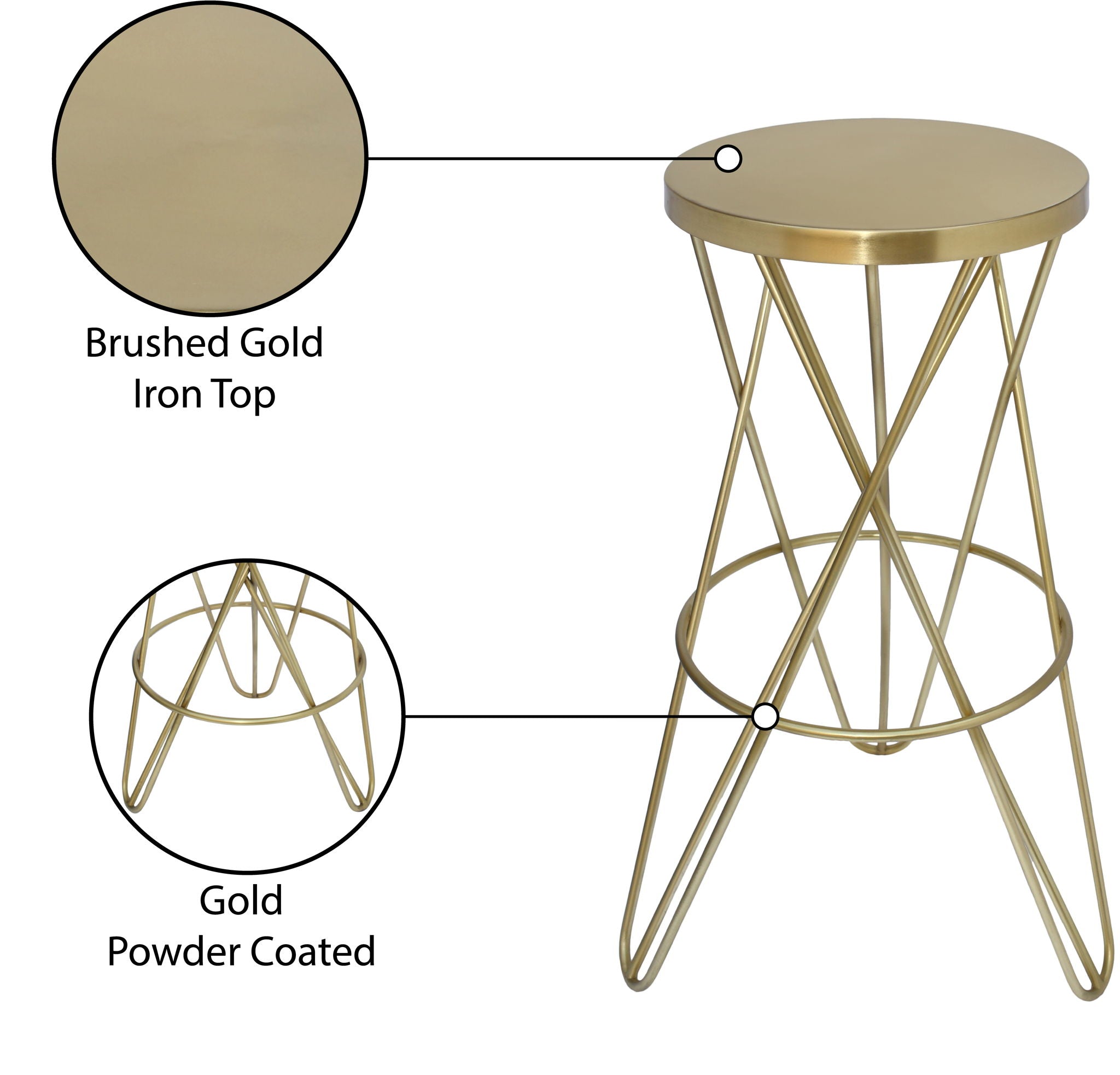 Mercury - Iron Bar Stool - Urban Living Furniture (Los Angeles, CA)