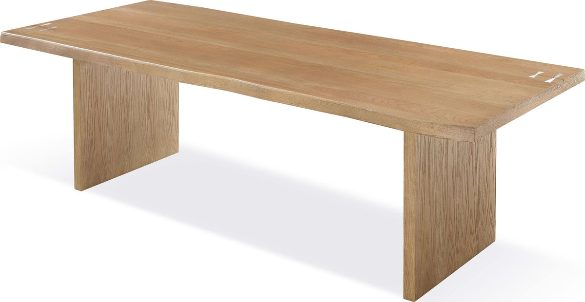 One - Modern Coastal Live Edge Dining Table - White Oak