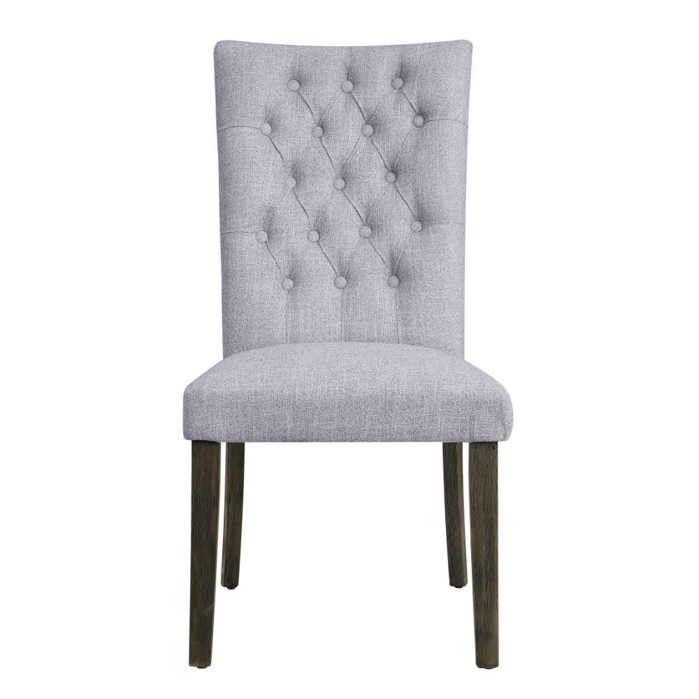 Merel - Side Chair (Set of 2) - Gray Linen & Gray Oak - Urban Living Furniture (Los Angeles, CA)