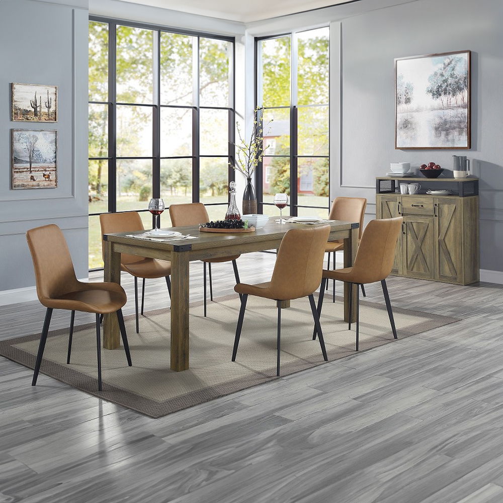 Abiram - Dining Table - Rustic Oak - Urban Living Furniture (Los Angeles, CA)