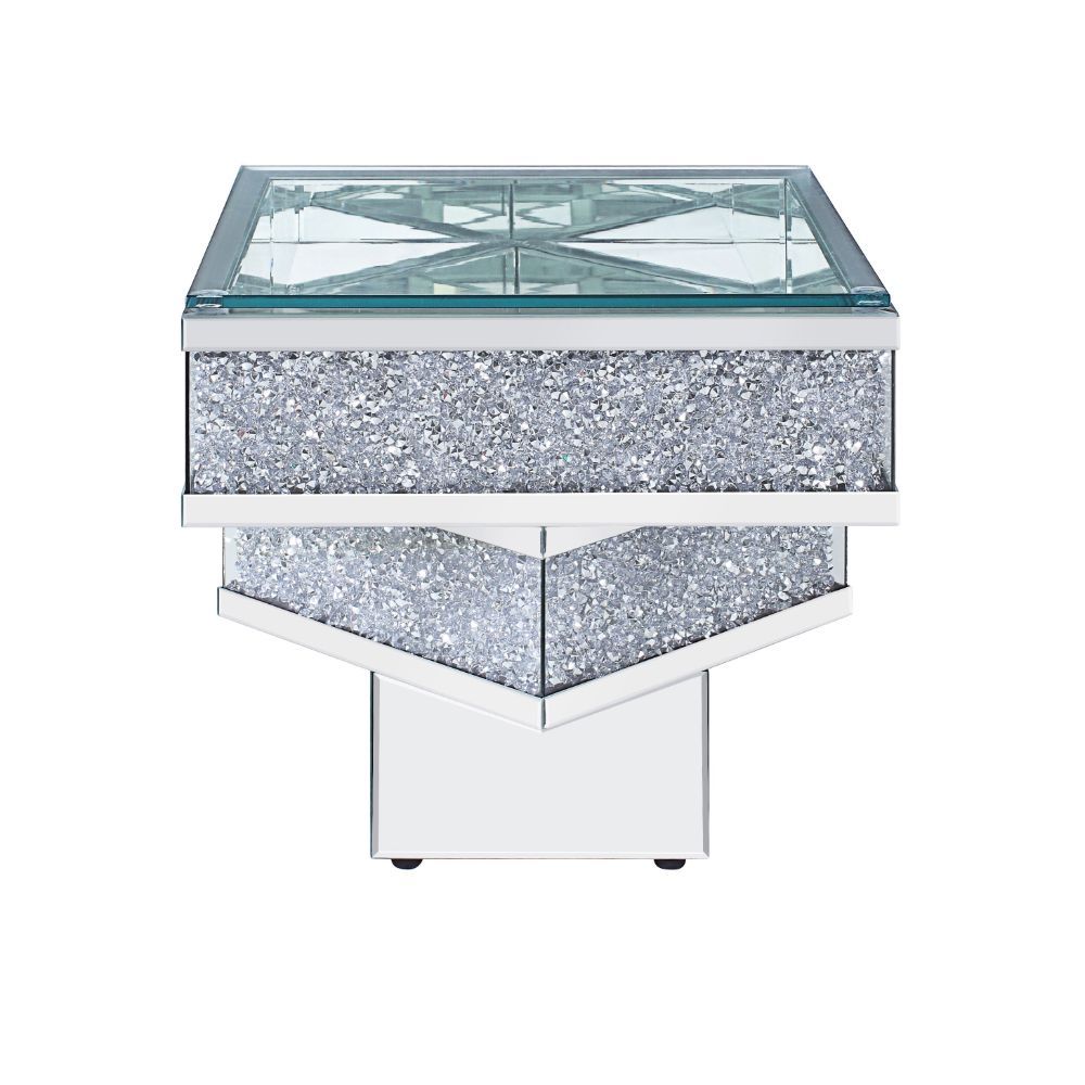Noralie - End Table - Mirrored & Faux Diamonds - Urban Living Furniture (Los Angeles, CA)