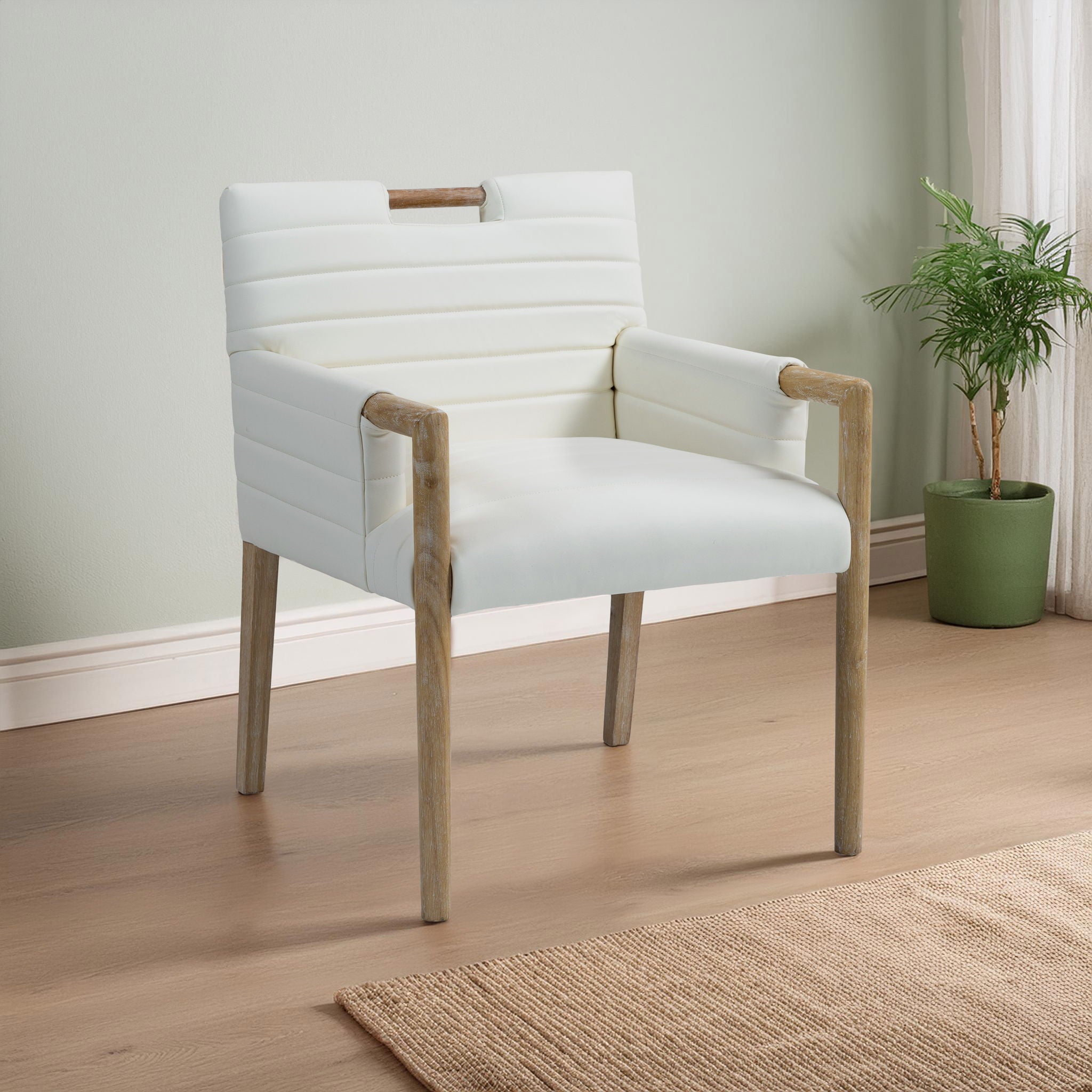 Aimee - Dining Arm Chair - Light Brown Legs - Urban Living Furniture (Los Angeles, CA)