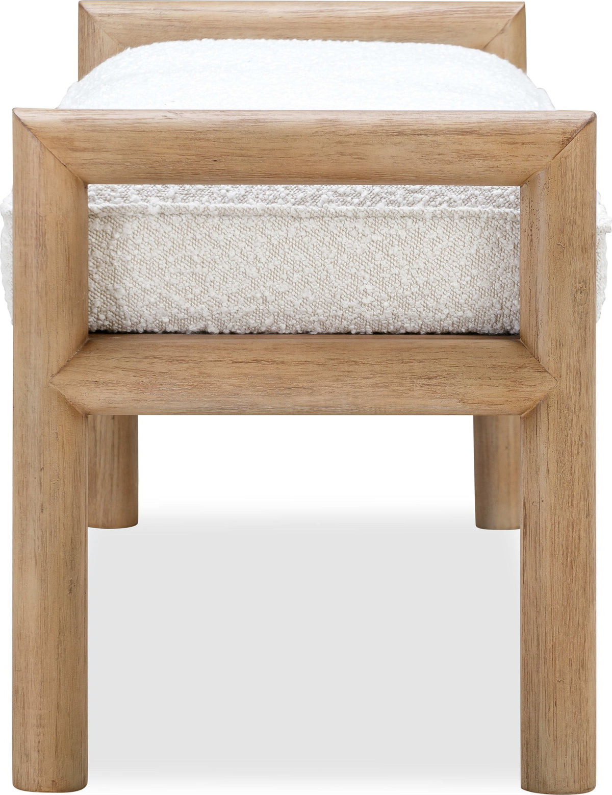 Dorsey - Boucle Upholstered Wooden Bench