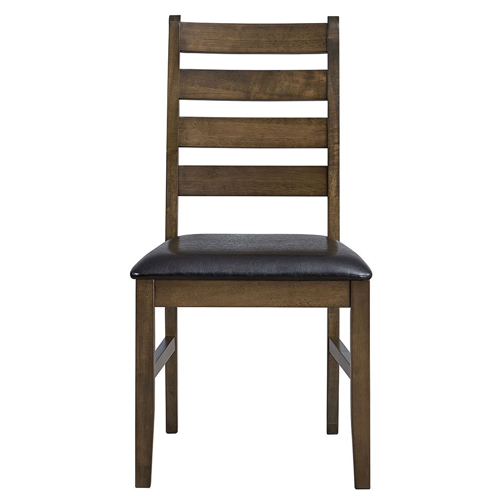 Damica - Side Chair (Set of 2) - Brown Synthetic Leather & Walnut - Urban Living Furniture (Los Angeles, CA)