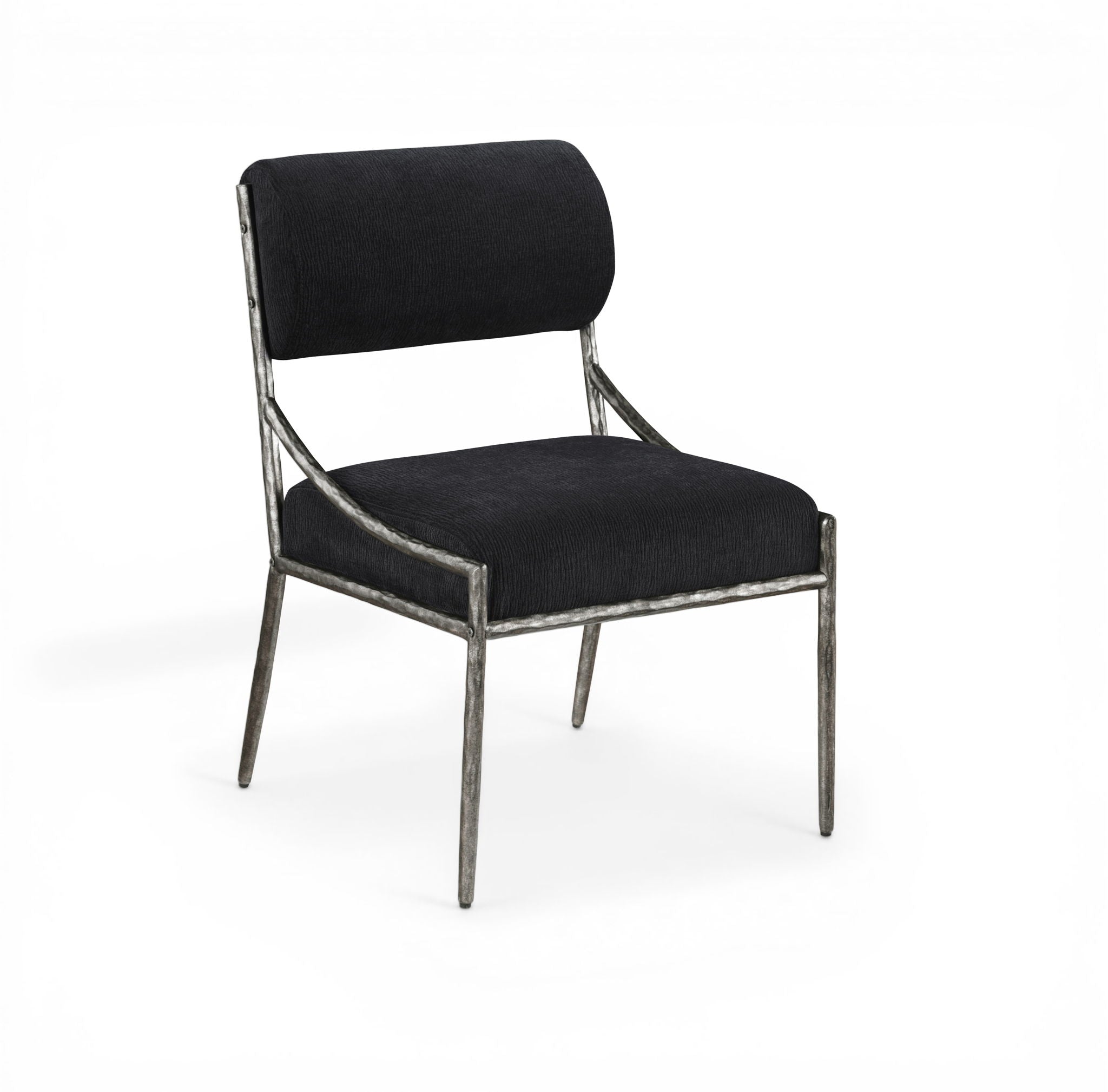 Bastille - Upholstered Dining Side Chair (Set of 2) - Silver Frame - Urban Living Furniture (Los Angeles, CA)