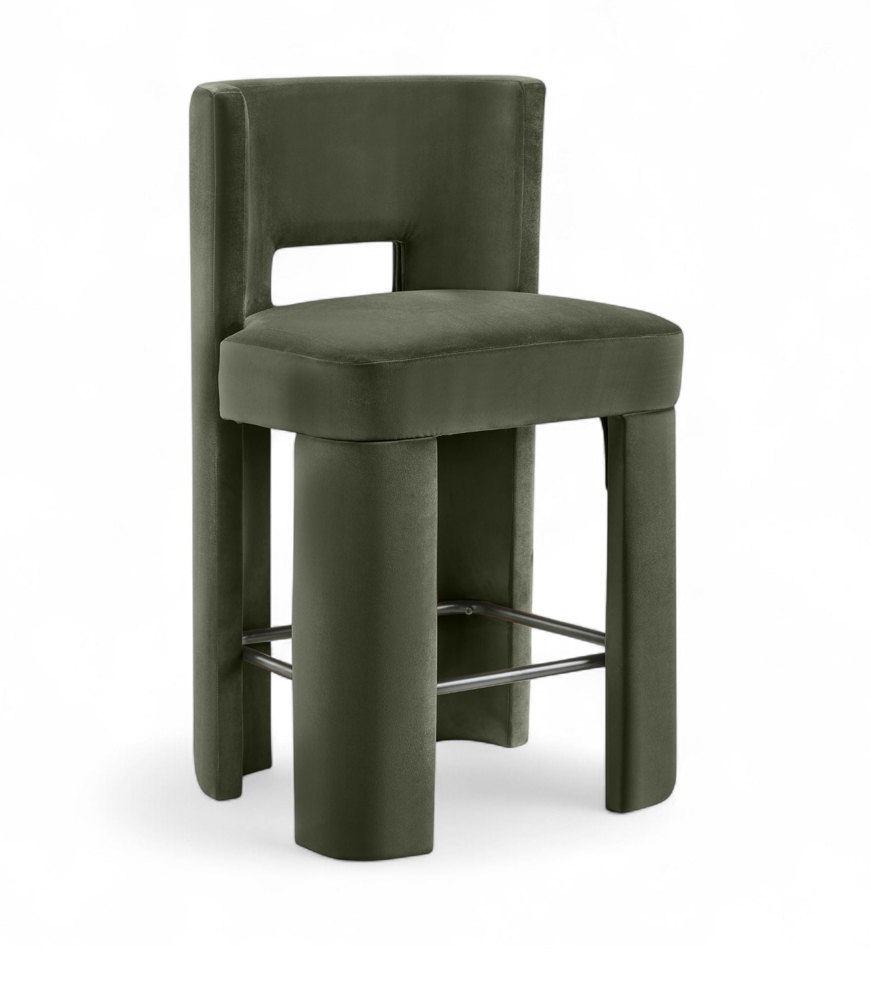 Zuno - Velvet Performance Fabric Upholstered Counter Stool (Set of 2) - Urban Living Furniture (Los Angeles, CA)