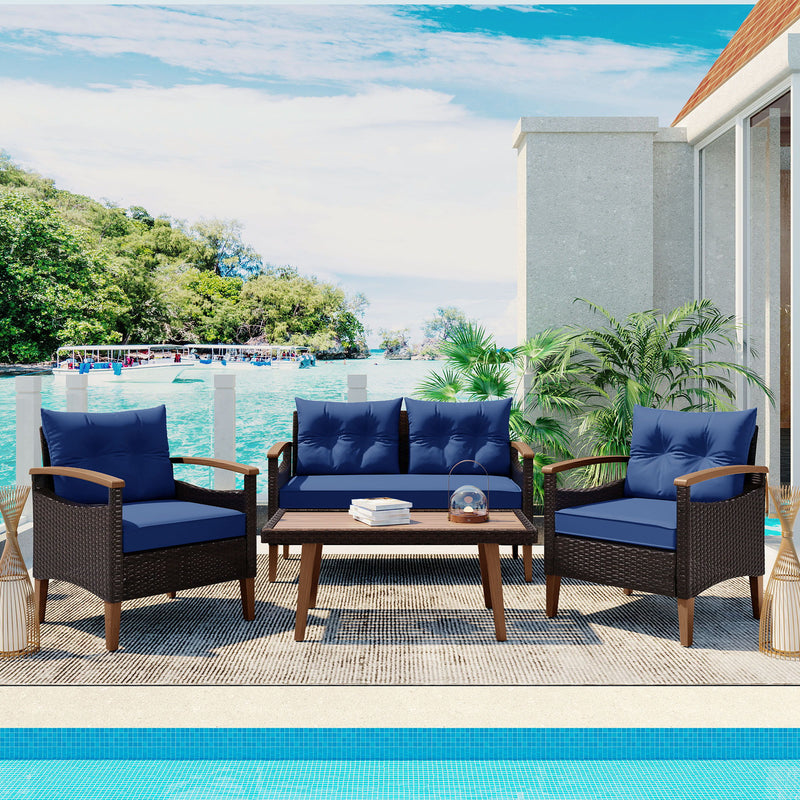 4 Piece Garden Furniture, Patio Seating Set