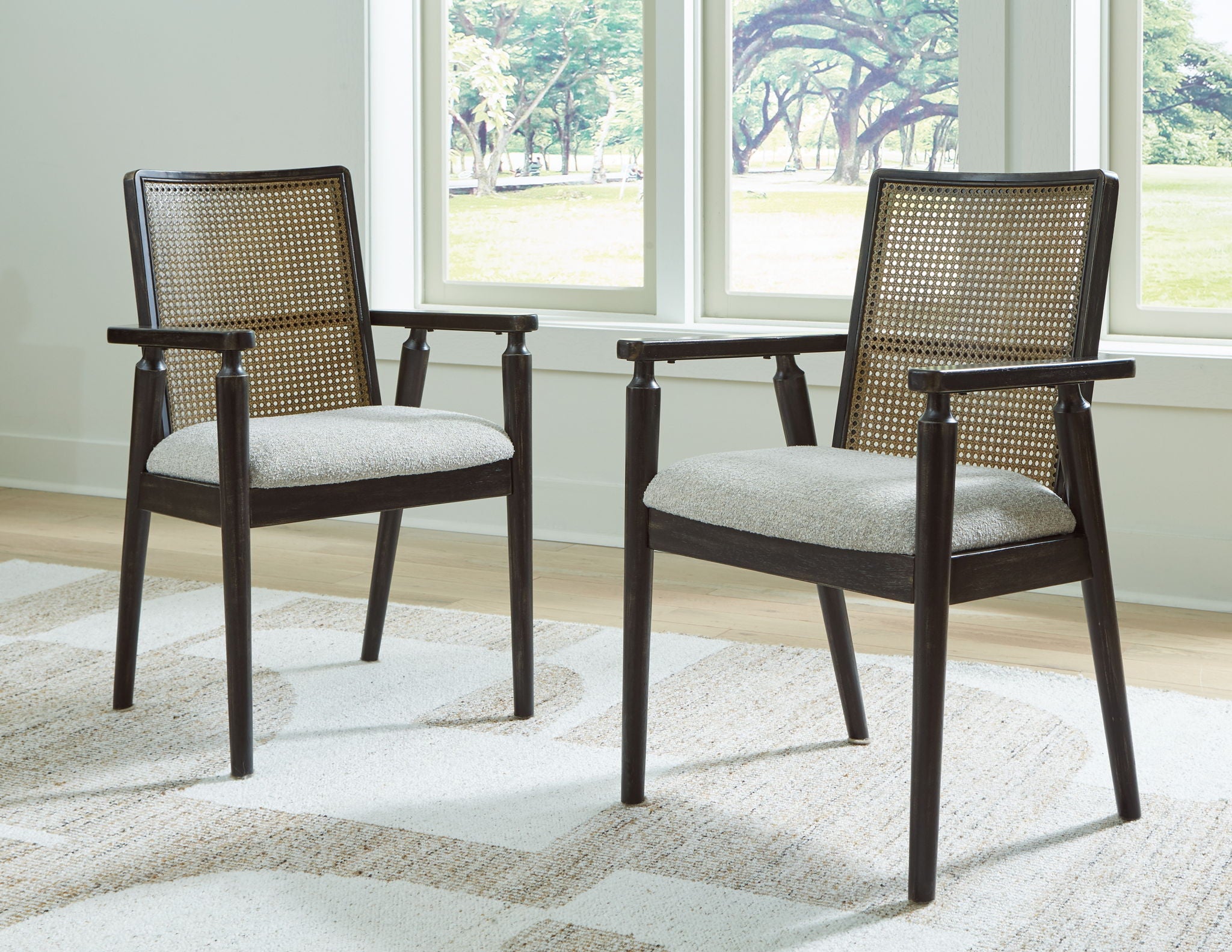 Galliden - Black - Dining Upholstered Arm Chair (Set of 2) - Urban Living Furniture (Los Angeles, CA)