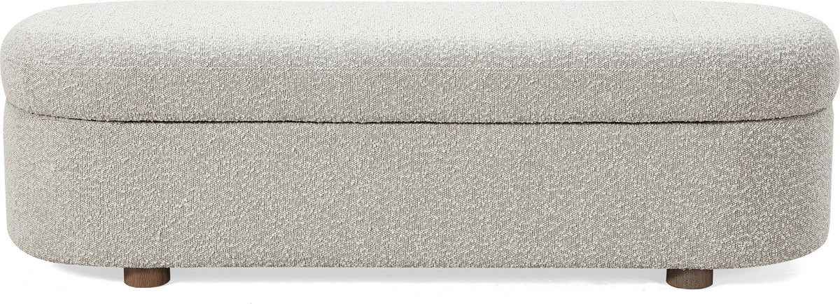 Virgil Kiki - Upholstered Hinged Storage Bench - Cotton Ball Boucle (2026)