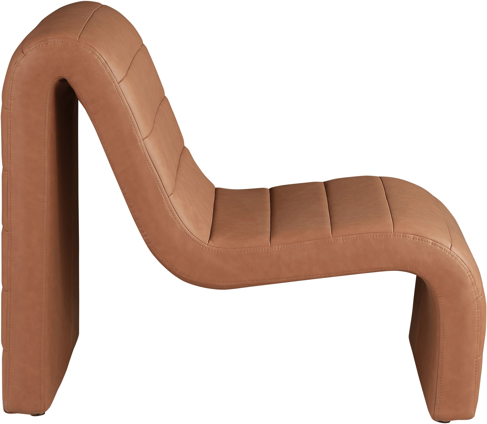 Ivy - Faux Leather Accent Chair - Cognac - Urban Living Furniture (Los Angeles, CA)