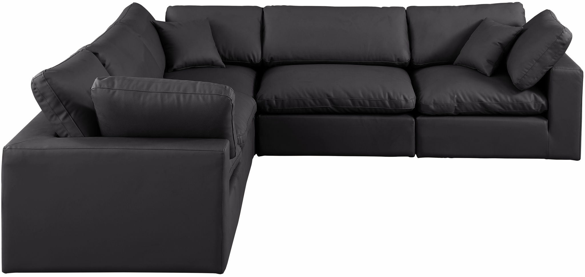 Comfy - 5 Piece Faux Leather Modular Corner Sectional - Urban Living Furniture (Los Angeles, CA)