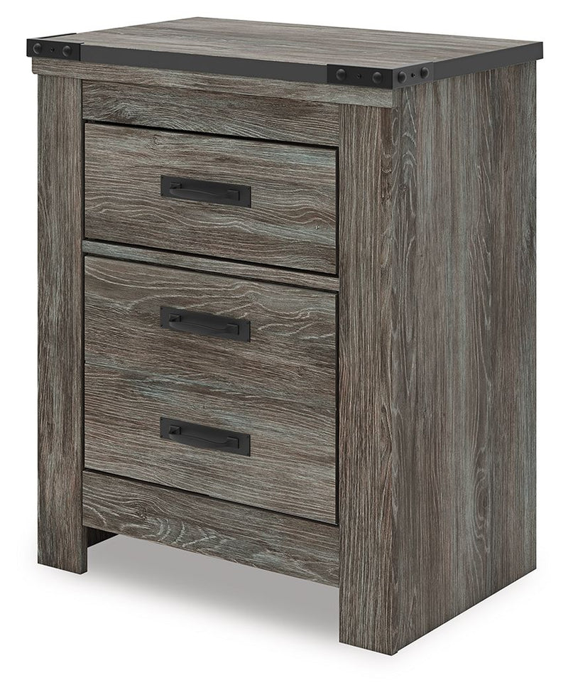 Frandern - Gray - Two Drawer Night Stand