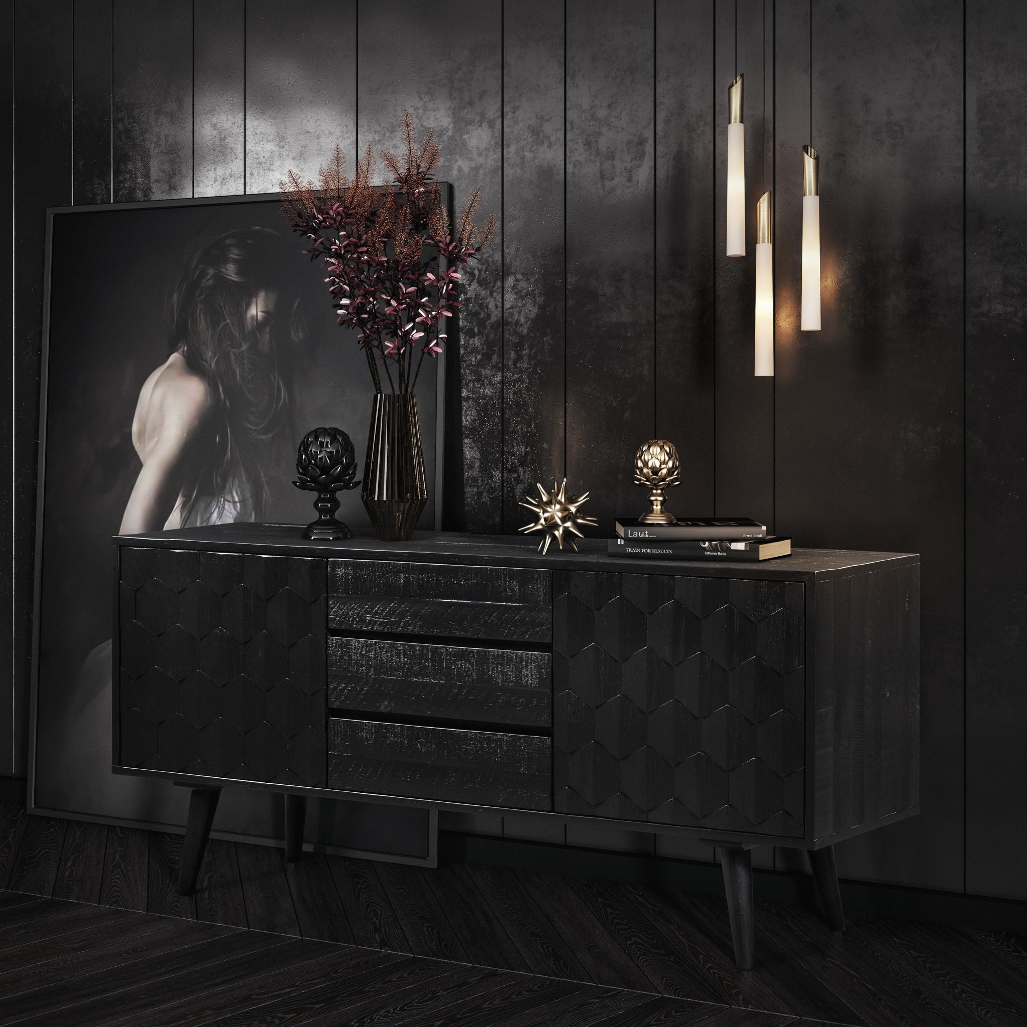 Valentina - Black Buffet - Black - Urban Living Furniture (Los Angeles, CA)