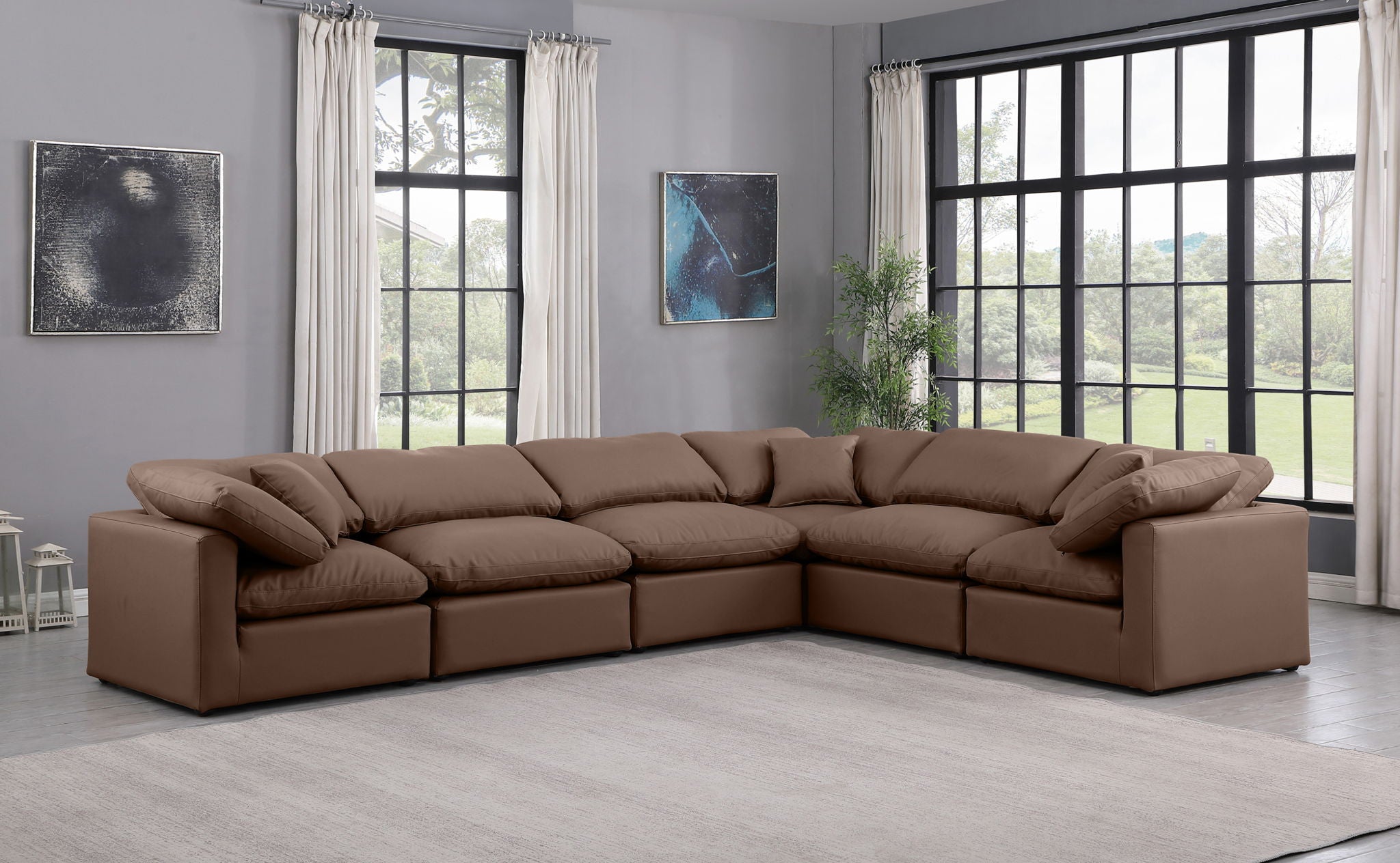 Indulge - Faux Leather 6 Piece Modular Corner Sectional - Urban Living Furniture (Los Angeles, CA)
