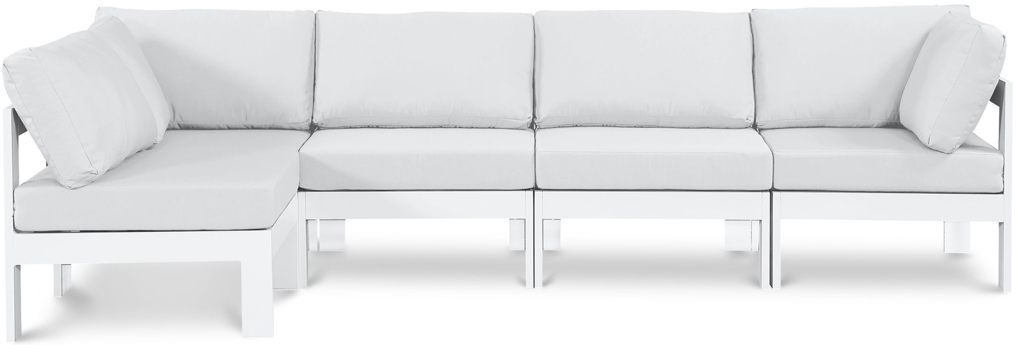 Nizuc - Outdoor Patio 5 Piece Modular Sectional With White Frame - Urban Living Furniture (Los Angeles, CA)