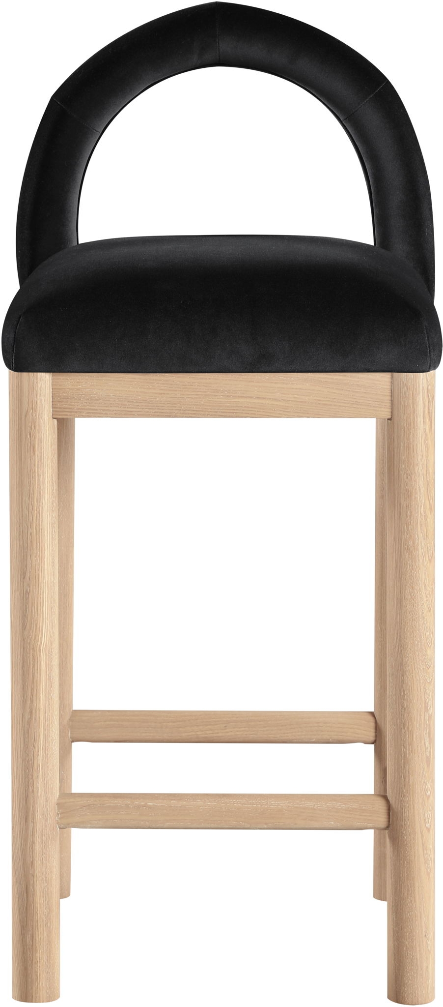 Conrad - Velvet Counter Stool With Natural Legs - Urban Living Furniture (Los Angeles, CA)