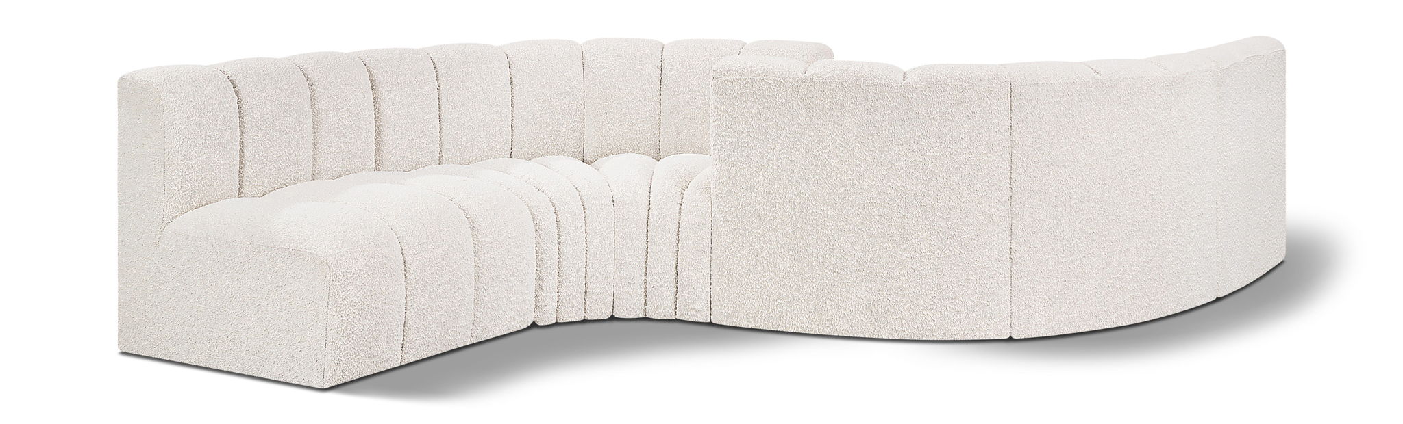 Arc - Boucle Fabric 6 Piece Modular Sofa - Black - Urban Living Furniture (Los Angeles, CA)