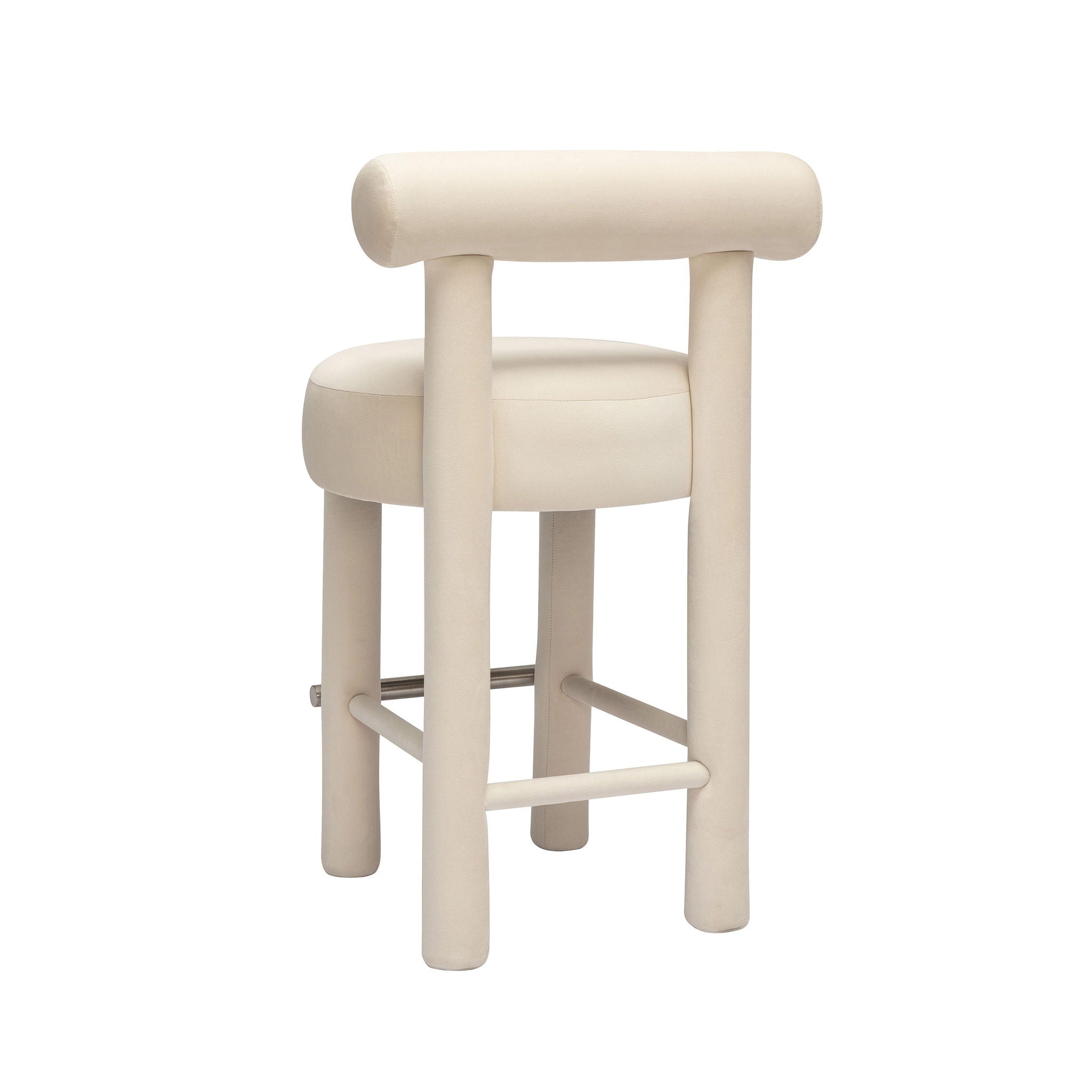 Carmel - Velvet Counter Stool - Cream - Urban Living Furniture (Los Angeles, CA)