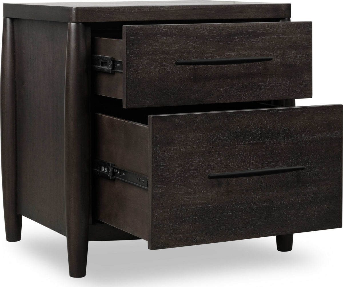 Koko - Two Drawer Nightstand With Cord Management - Minx