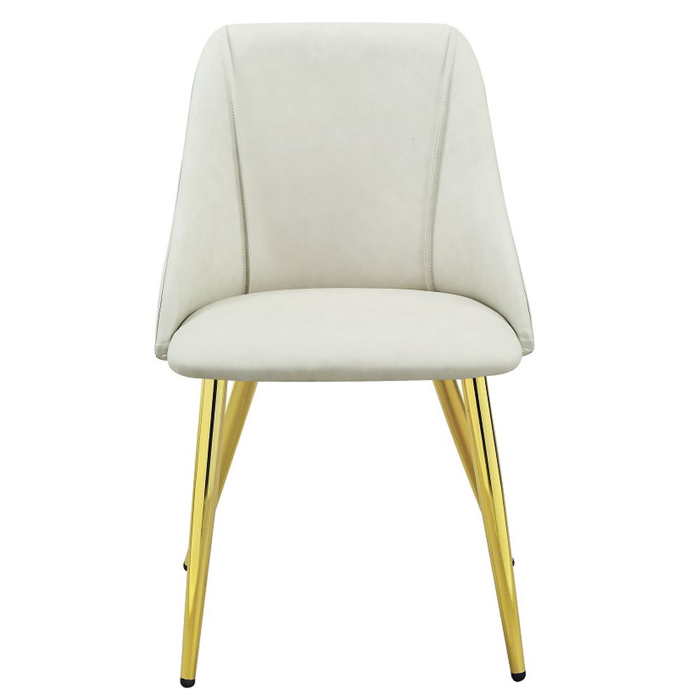 Gaines - Side Chair (Set of 2) - White Synthetic Leather - Urban Living Furniture (Los Angeles, CA)