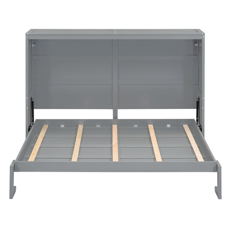 Queen Size, Murphy Wall Bed - Gray