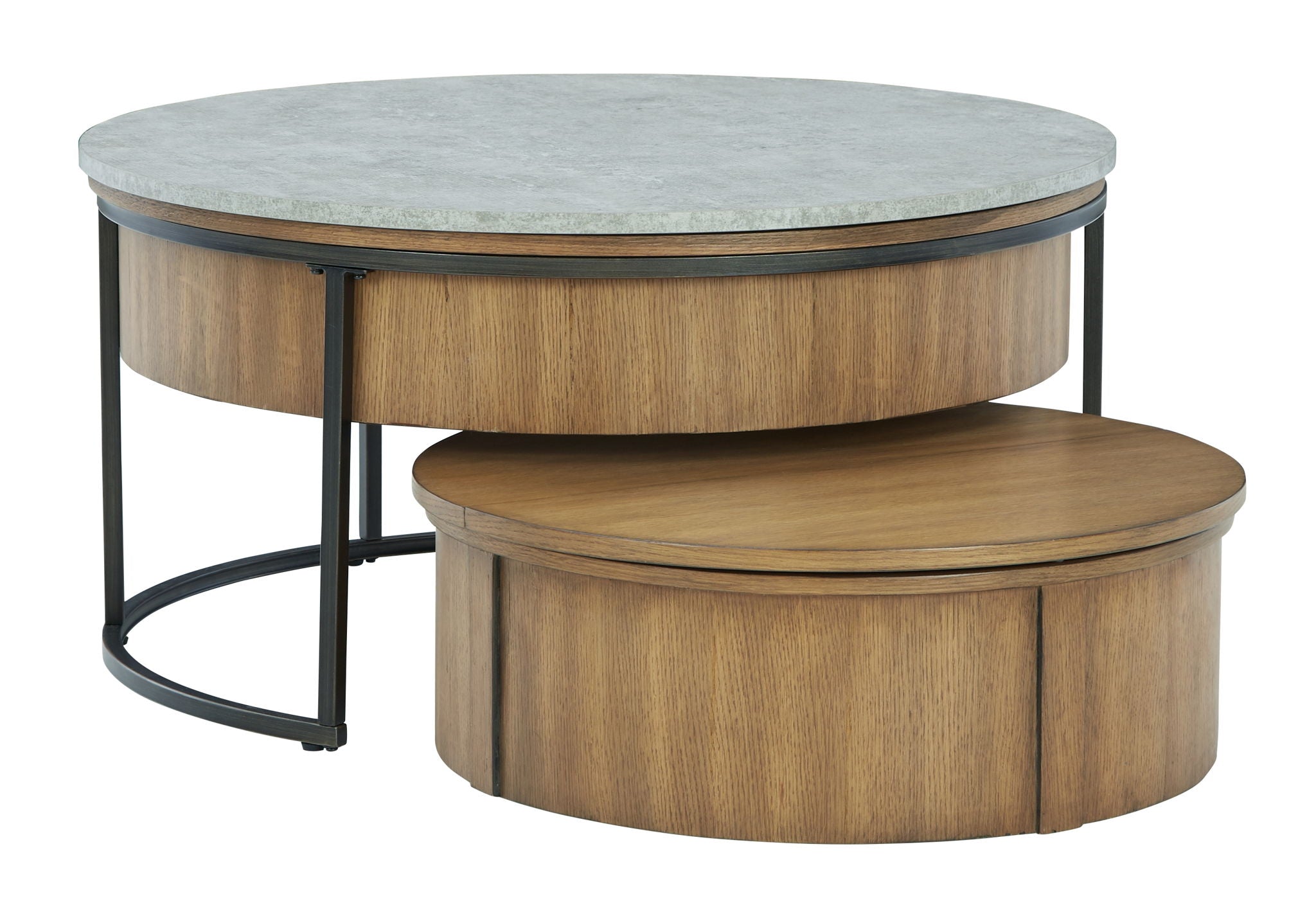Fridley - Gray / Brown / Black - Nesting Cocktail Tables (Set of 2) - Urban Living Furniture (Los Angeles, CA)