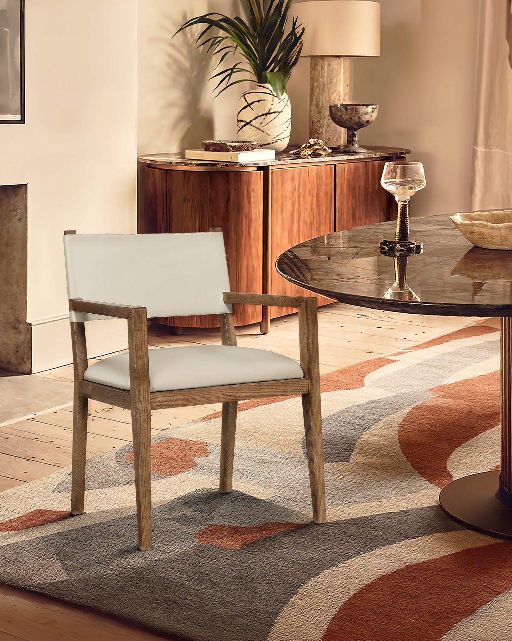 Avon - Vegan Leather Dining Arm Chair - Urban Living Furniture (Los Angeles, CA)