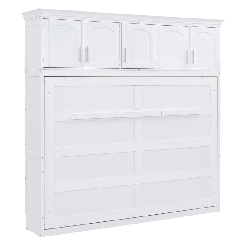 Murphy Modern Bed With Top Cabinets For Space Saving And Comfort