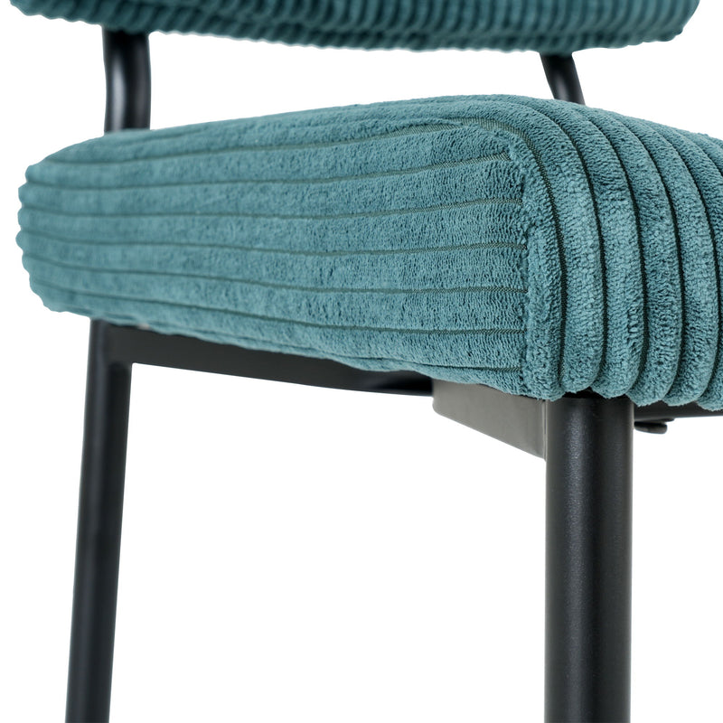 Modern Upholstered Dining Chair With Metal Legs