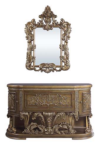 Constantine - Mirror - Brown & Gold Finish - Urban Living Furniture (Los Angeles, CA)