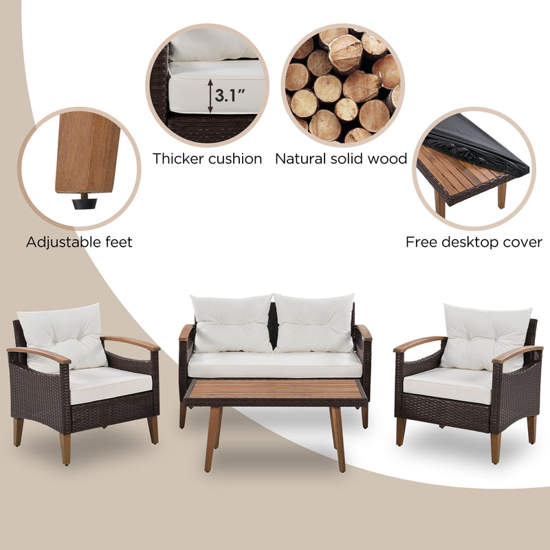 4 Piece Garden Furniture, Patio Seating Set