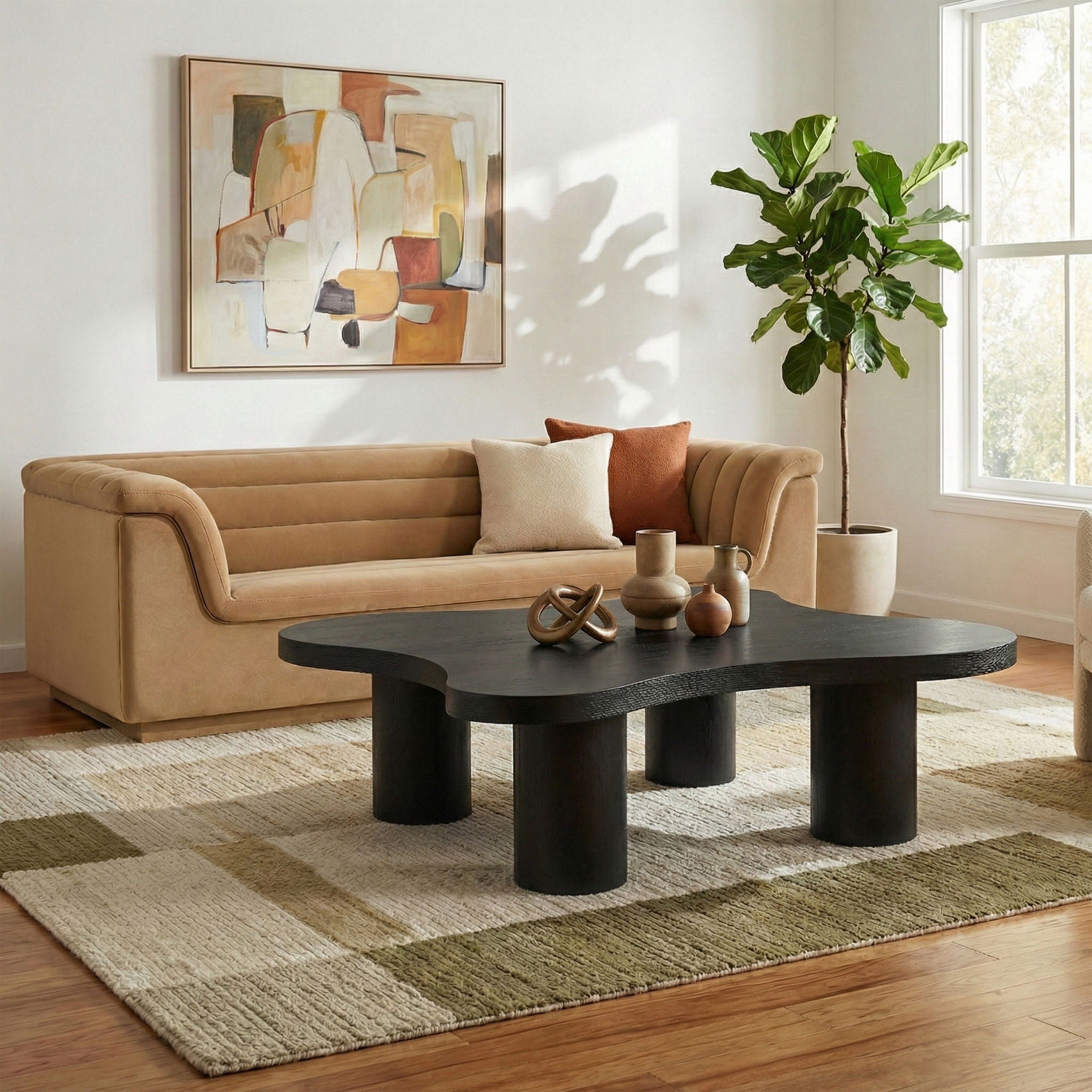 Cove - 48" Oak Veneer And Solid Wood Coffee Table - Urban Living Furniture (Los Angeles, CA)