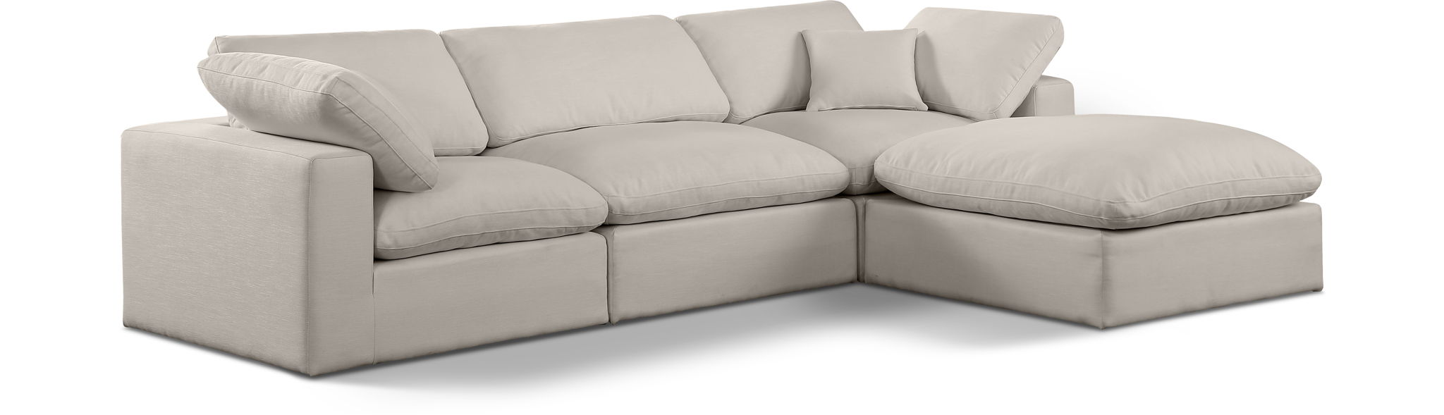 Comfy - 4 Piece Linen Fabric Modular Sectional With Chaise - Urban Living Furniture (Los Angeles, CA)