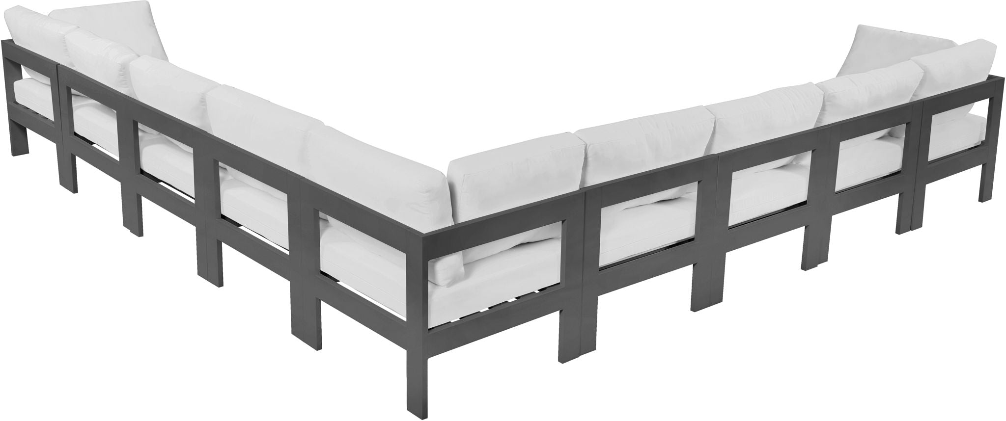 Nizuc - Outdoor Patio 9 Piece Modular Sectional With Gray Frame - Urban Living Furniture (Los Angeles, CA)
