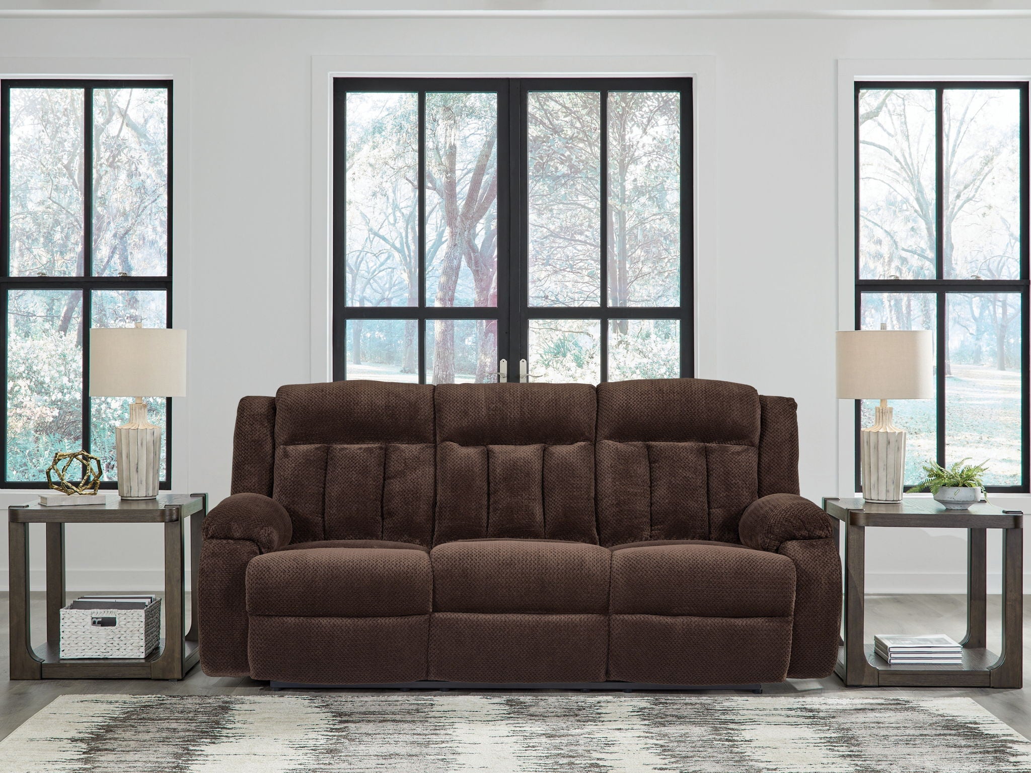 Free Wake - Chocolate - Reclining Power Sofa With Drop Down Table - Urban Living Furniture (Los Angeles, CA)