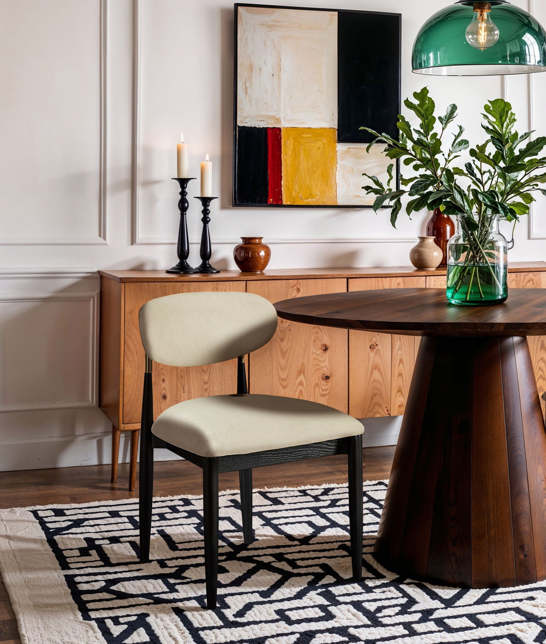 Riccio - Dining Side Chair (Set of 2) - Black And Gold Frame - Urban Living Furniture (Los Angeles, CA)
