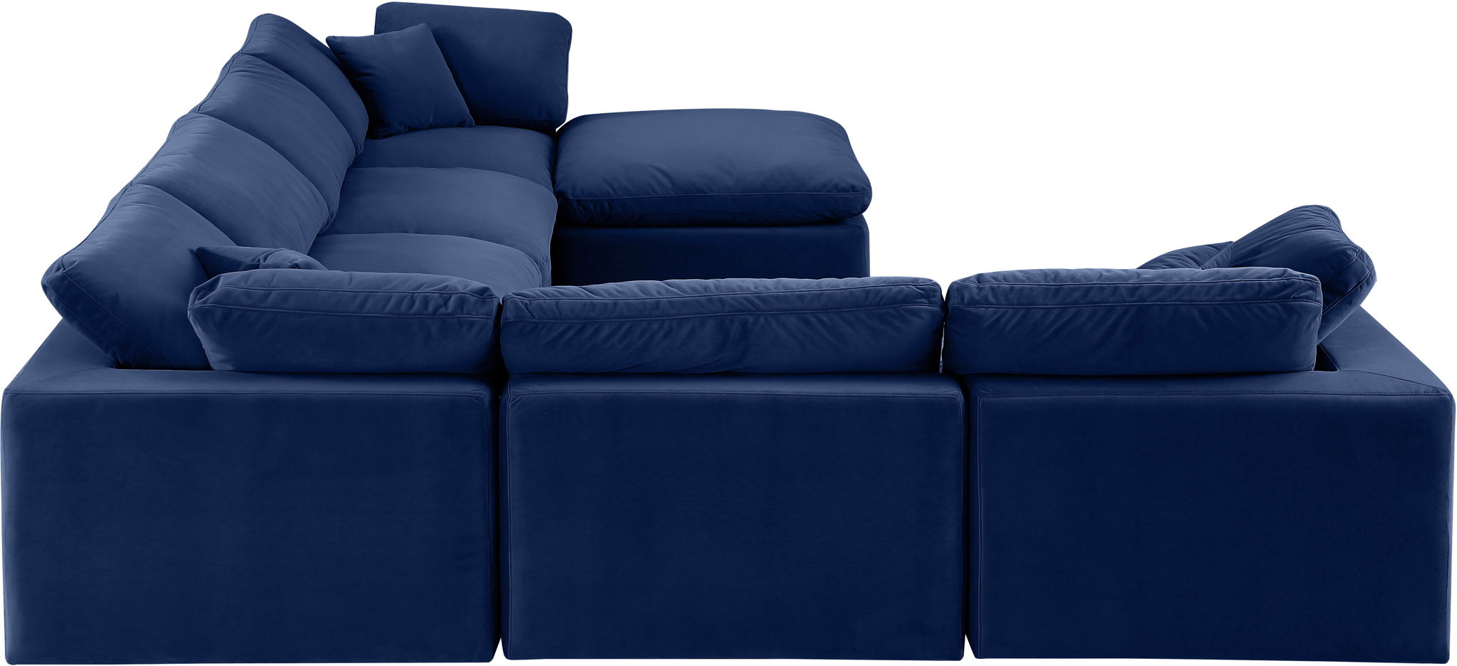 Comfy - 7 Piece Velvet Modular Sectional With Chaise - Urban Living Furniture (Los Angeles, CA)