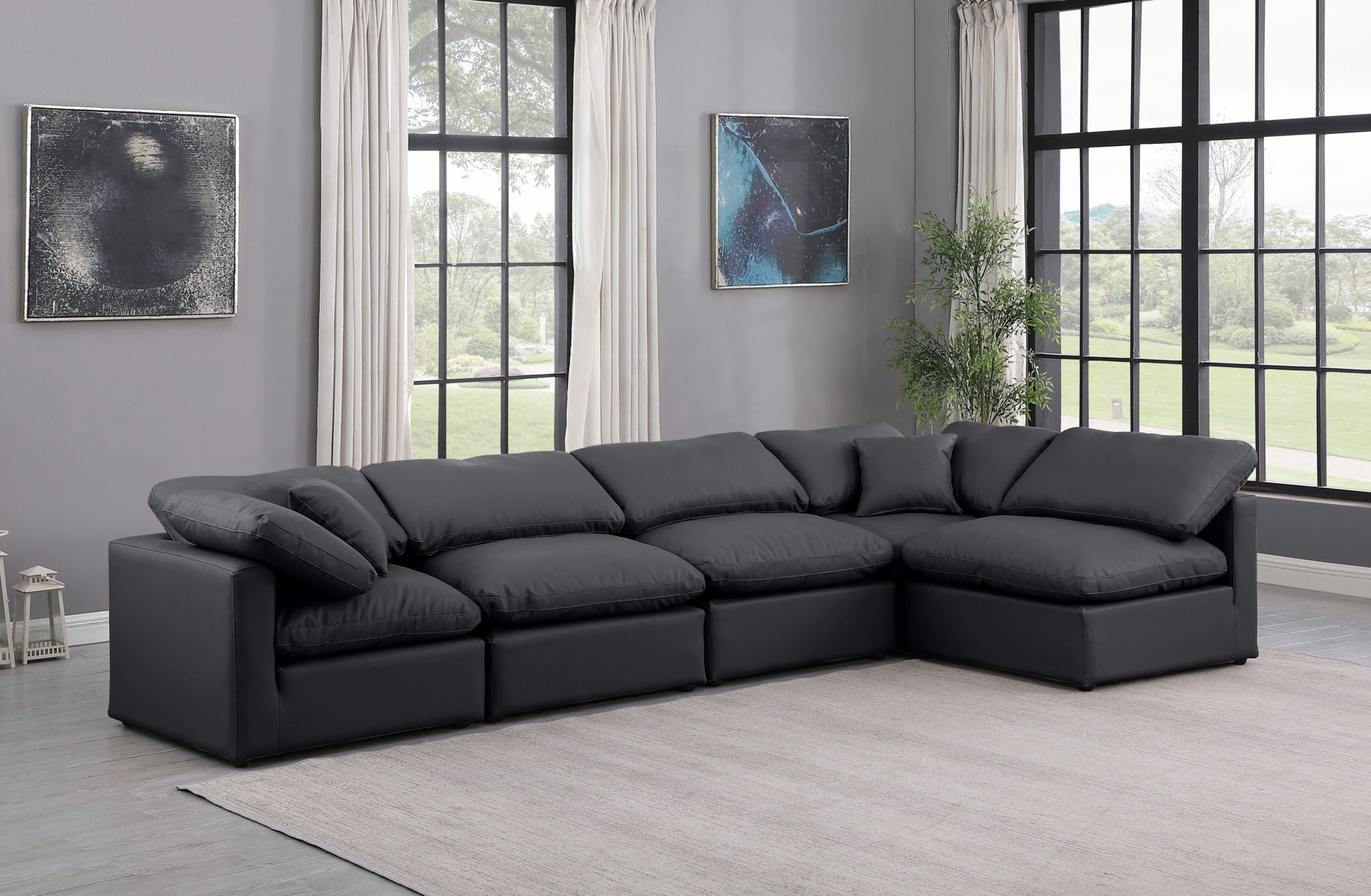 Indulge - Faux Leather 5 Piece Modular Sectional - Urban Living Furniture (Los Angeles, CA)