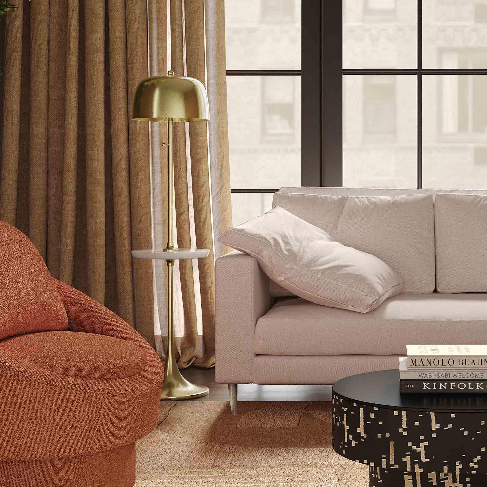 Sienna - Floor Lamp - Antique Brass - Urban Living Furniture (Los Angeles, CA)