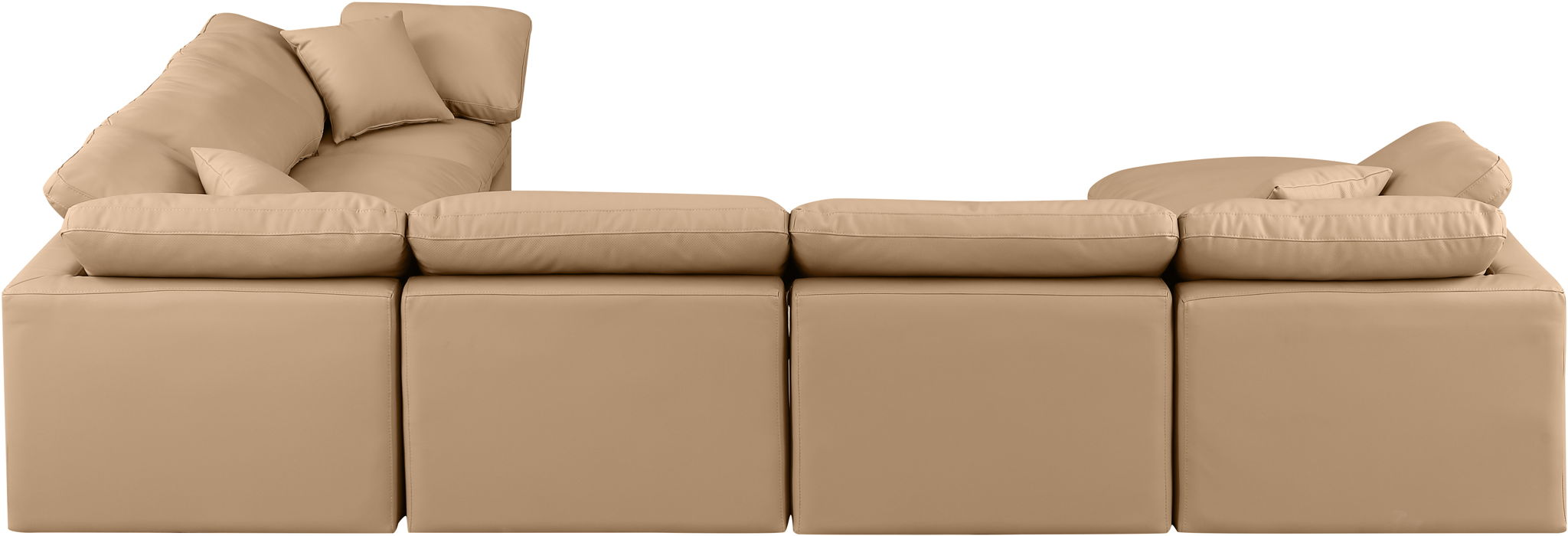 Indulge - Faux Leather 7 Piece Modular Sectional - Tan - Urban Living Furniture (Los Angeles, CA)