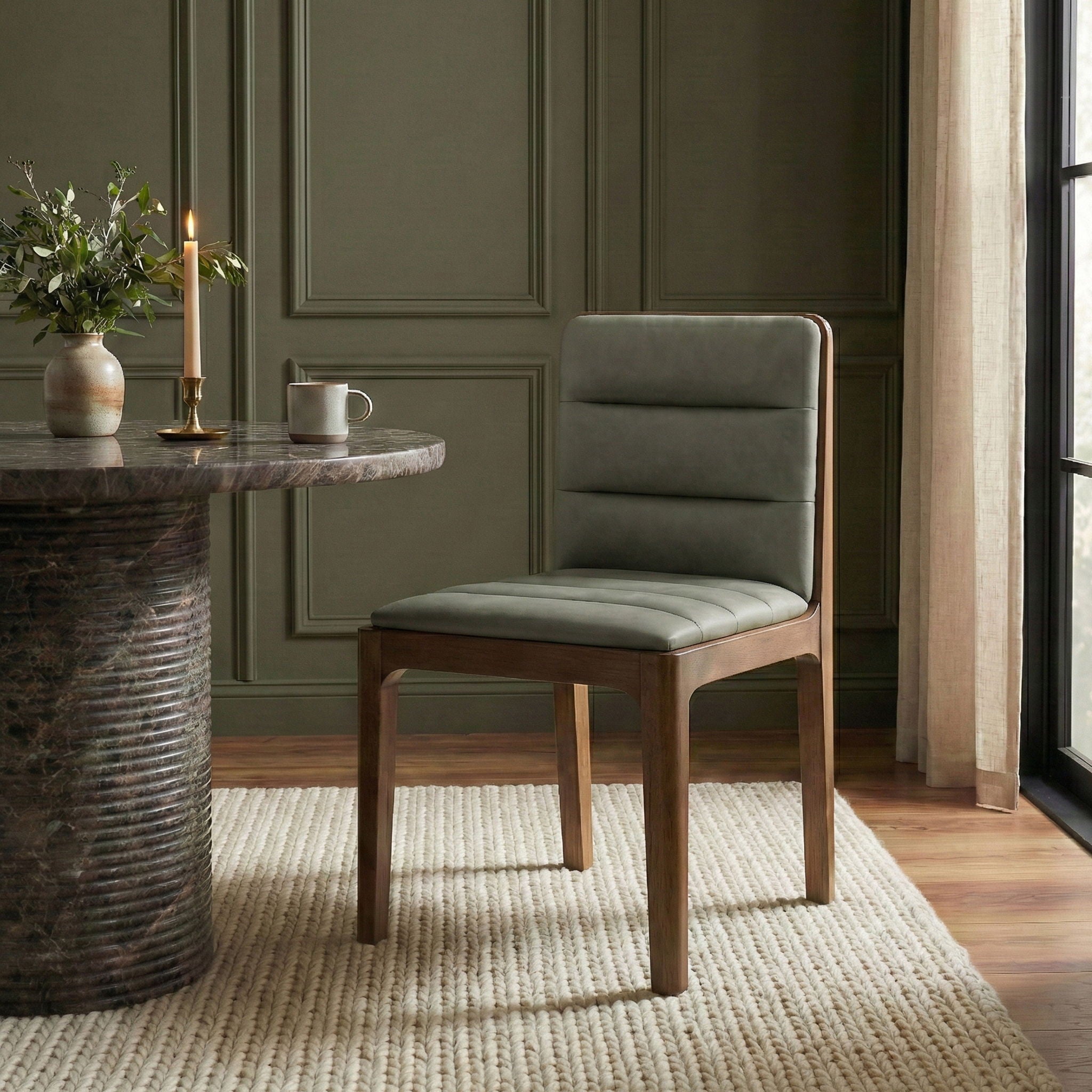 Ellis - Vegan Leather Upholstered Dining Chair (Set of 2) - Brown Base - Urban Living Furniture (Los Angeles, CA)