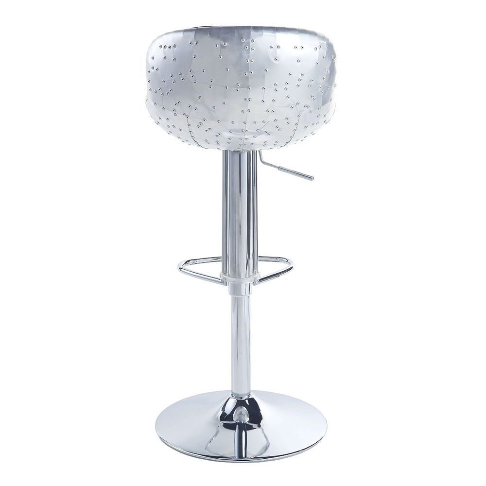 Brancaster - Adjustable Stool With Swivel - Vintage Brown Top Grain Leather & Aluminum - Urban Living Furniture (Los Angeles, CA)