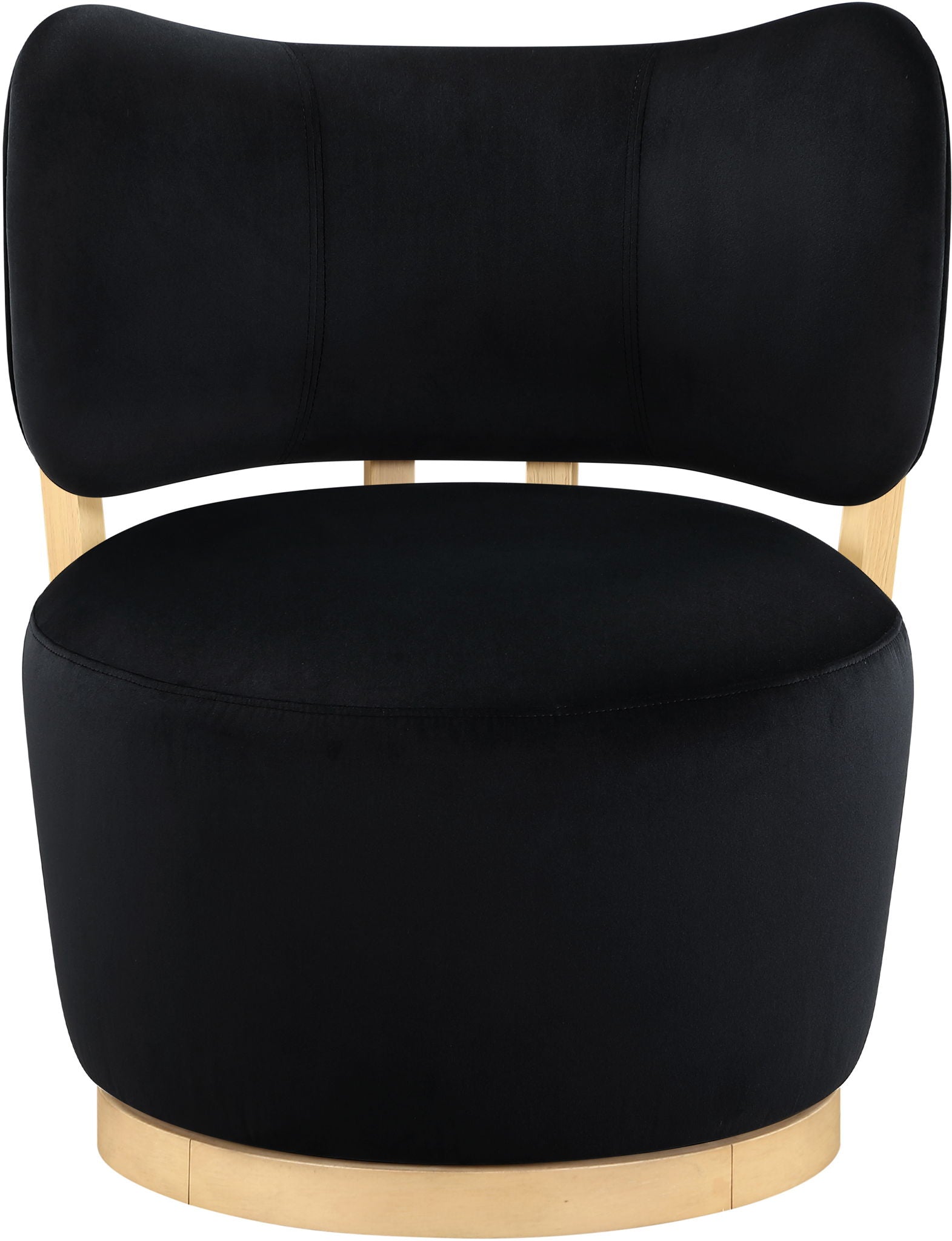 Elara - Velvet Upholstered Swivel Accent Chair - Stained Natural - Urban Living Furniture (Los Angeles, CA)
